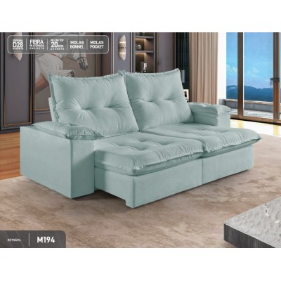 SOFA MARTINS M-194 RET/RECL VELUDO CAPUCCINO POC COD 684.004